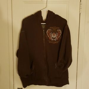 Marc Ecko CUT and SEW Egyptian themed zip hoodie